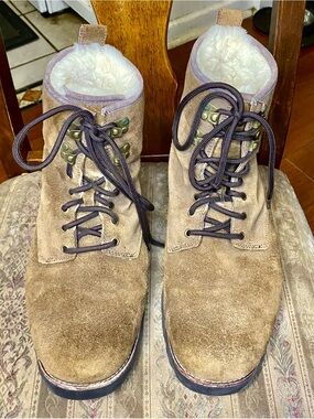 UGG Hannen TL Boots Sz 11 Waterproof Winter Leather Sheepskin Work Warm Brown